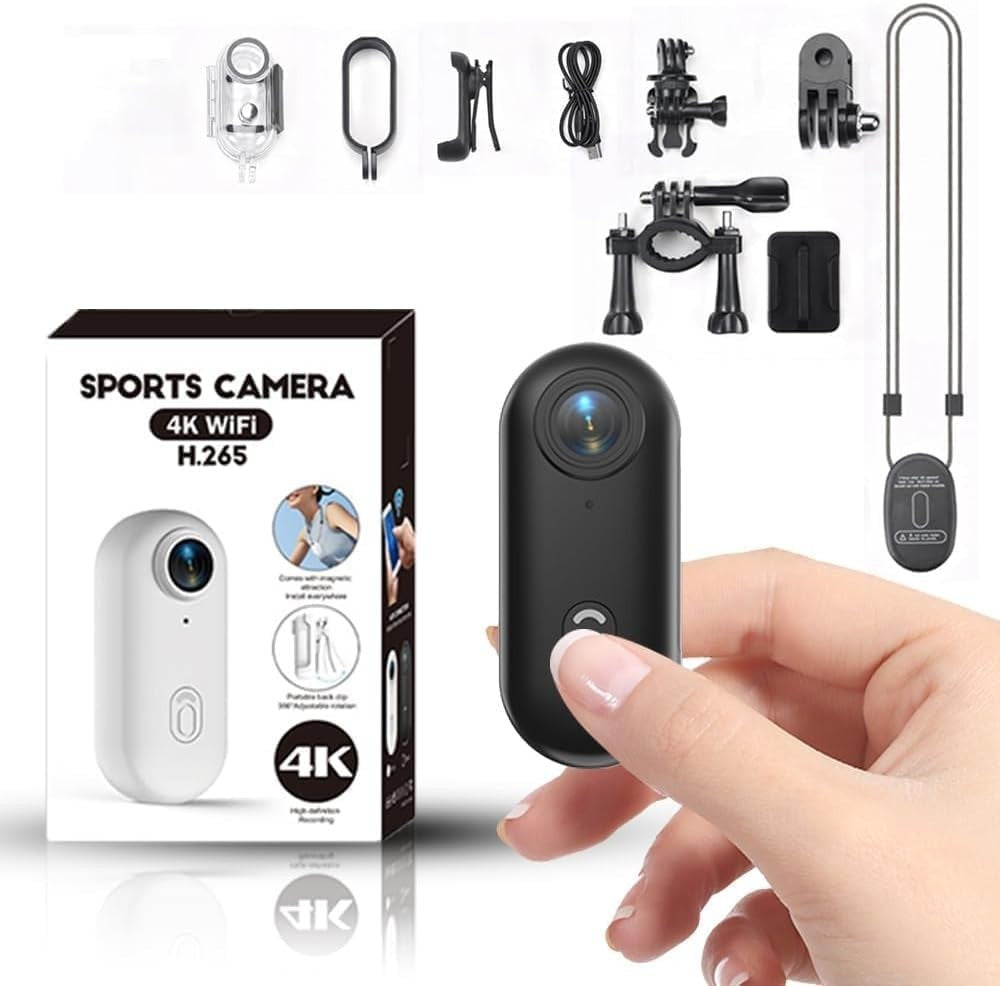 4K Mini Action Camera WiFi Magnetic POV Cam Waterproof Motorcycle Vlog