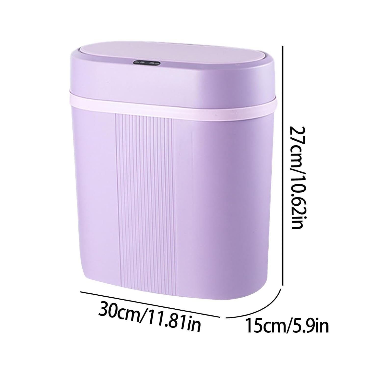 Automatic Touchless Trash Can Motion Sensor 28L Slim Purple