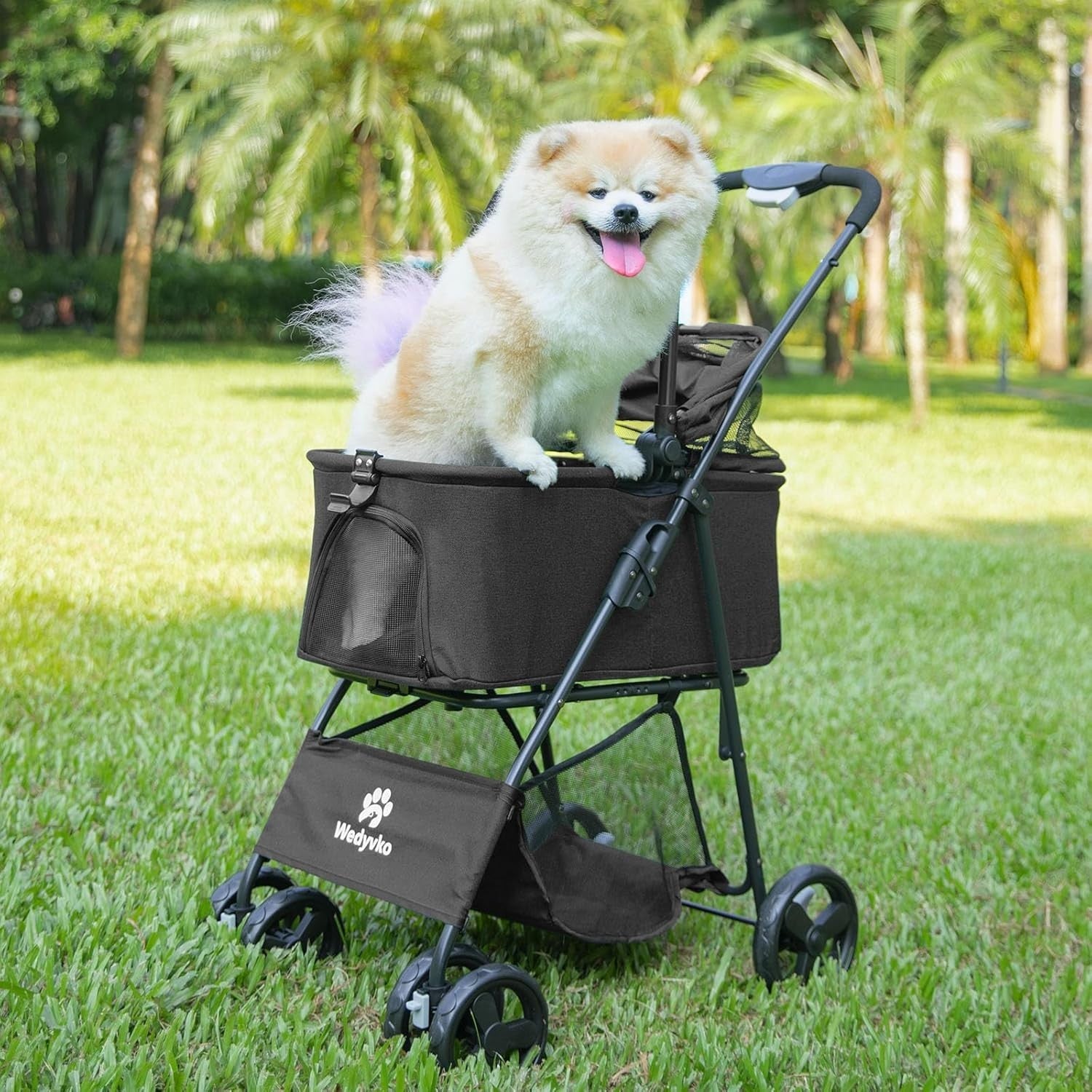 3in1 Dog Stroller Foldable Pet Buggy Detachable Carrier 15kg