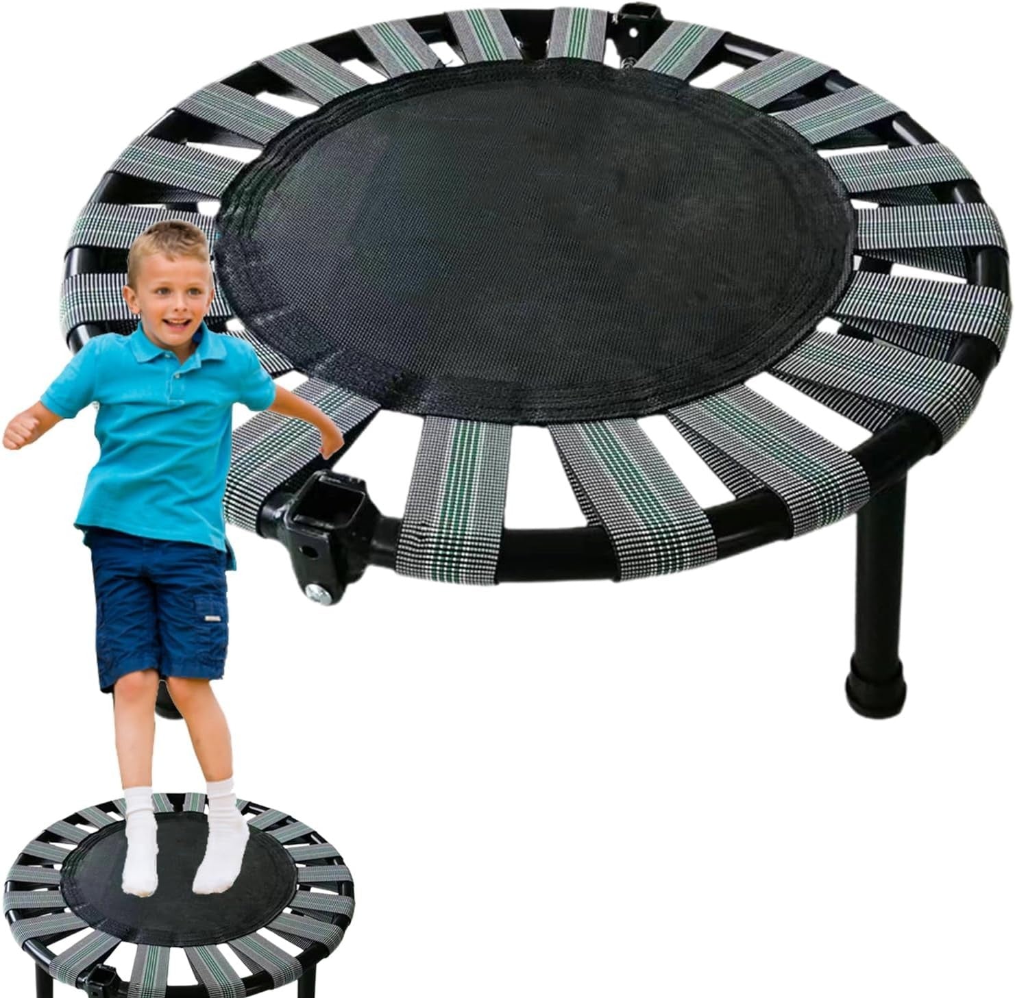 Foldable Mini Fitness Trampoline Silent Indoor Rebounder 165lb