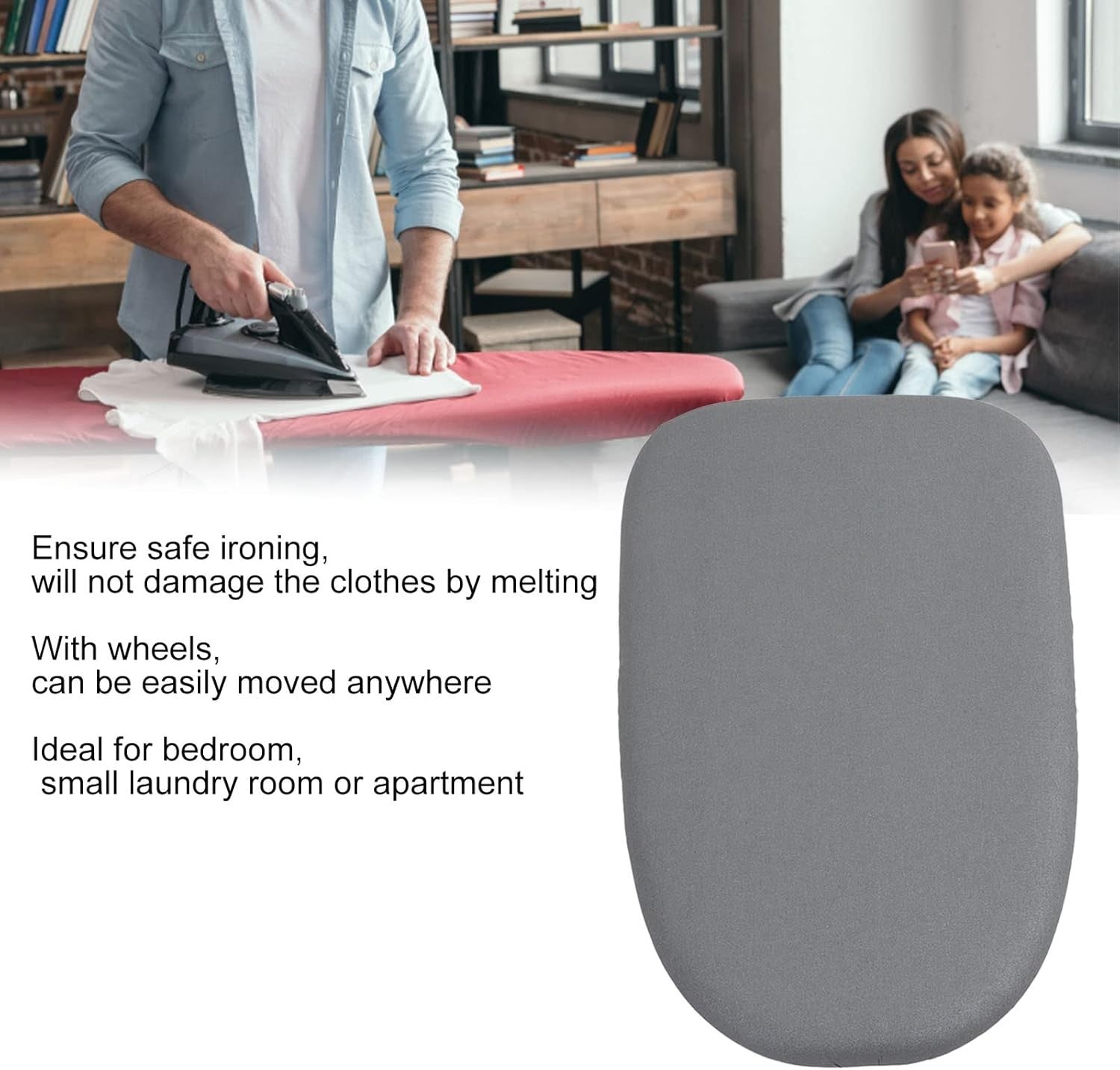 Tabletop Ironing Board Extra Wide Folding Legs Compact Space Saving