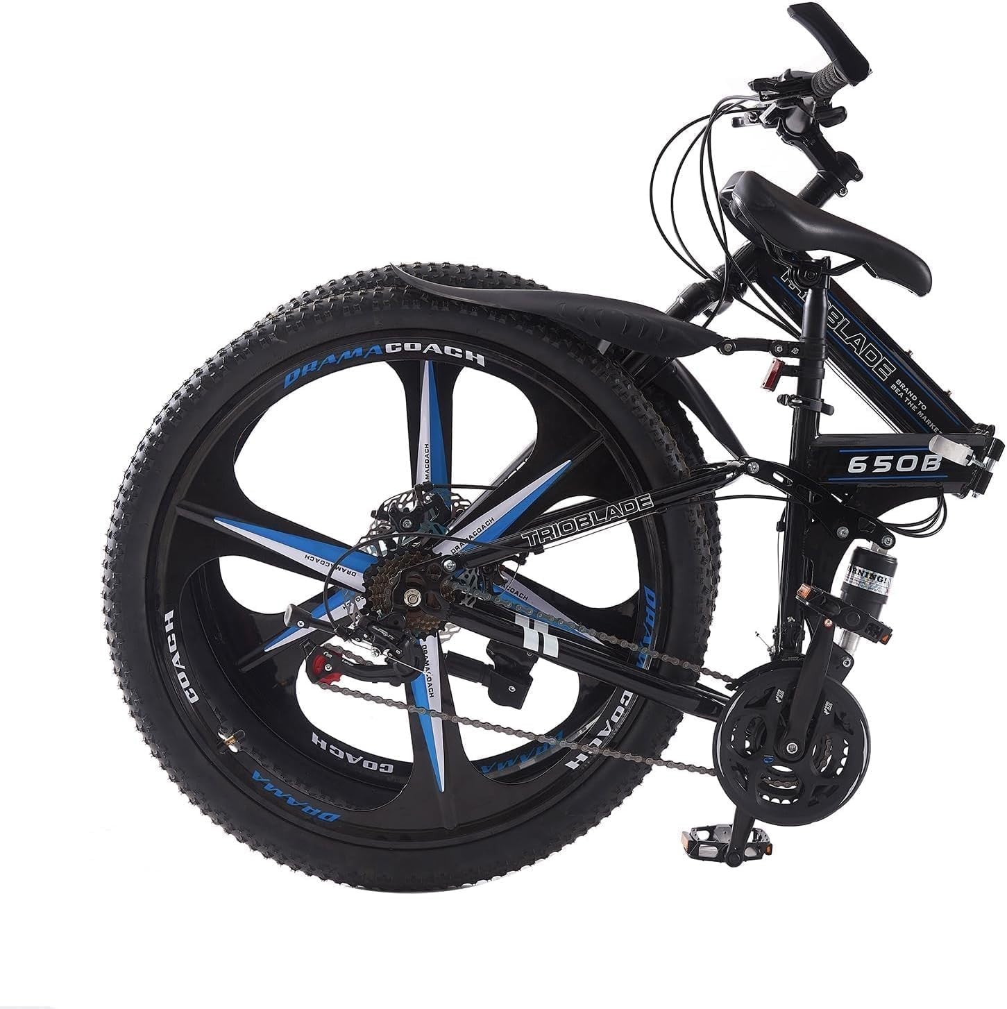Foldable 26" Mountain Bike 21-Speed Dual Suspension Off-Road MTB