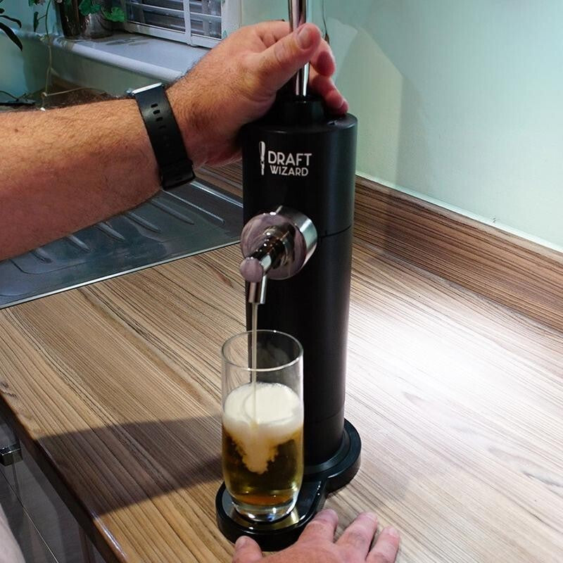 Draft Wizard Beer Dispenser Tap – Ultrasonic Frothing System for Cans