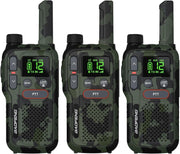 PMR446 Walkie Talkies 3 Pack Rechargeable 16CH Dual PTT Long Range