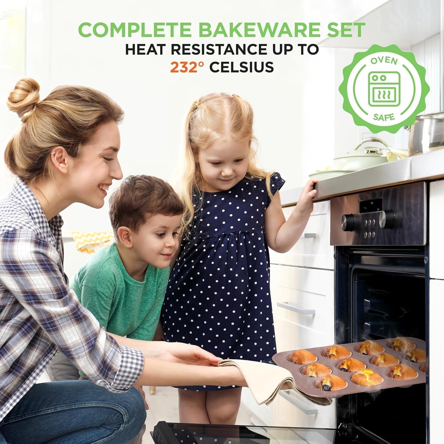 20pcs Gold Non Stick Cookware & Bakeware Set Induction Safe Pots Pans with Lids