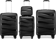 4pc Travel Luggage Set 20 24 28 Polypropylene Hard Case TSA Spinner