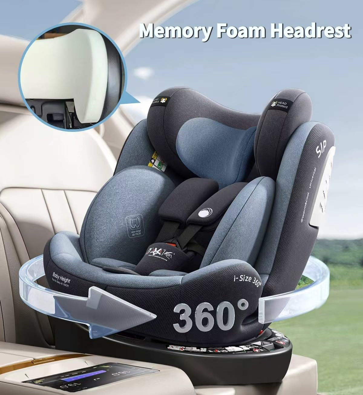 360 Spin ISOFIX Car Seat Birth to 12 Years R129 Rear Forward Facing
