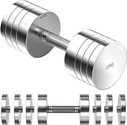 Adjustable Steel Dumbbell 25KG Single Compact Foam Grip Home Gym