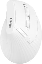 Vertical Wireless Ergonomic Mouse Bluetooth Rechargeable White