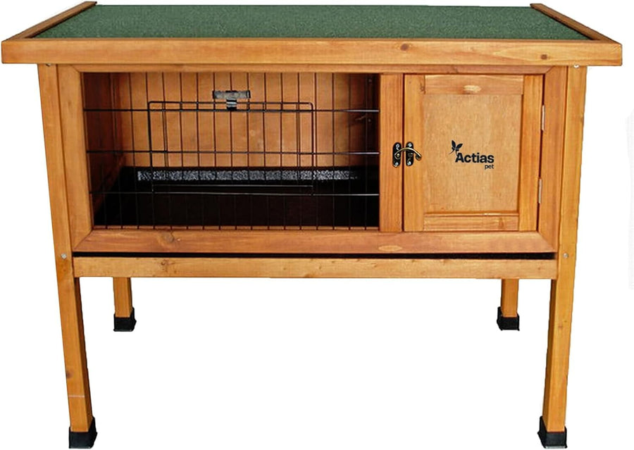 Wooden Rabbit Hutch Raised Outdoor Small Animal Cage Waterproof Roof