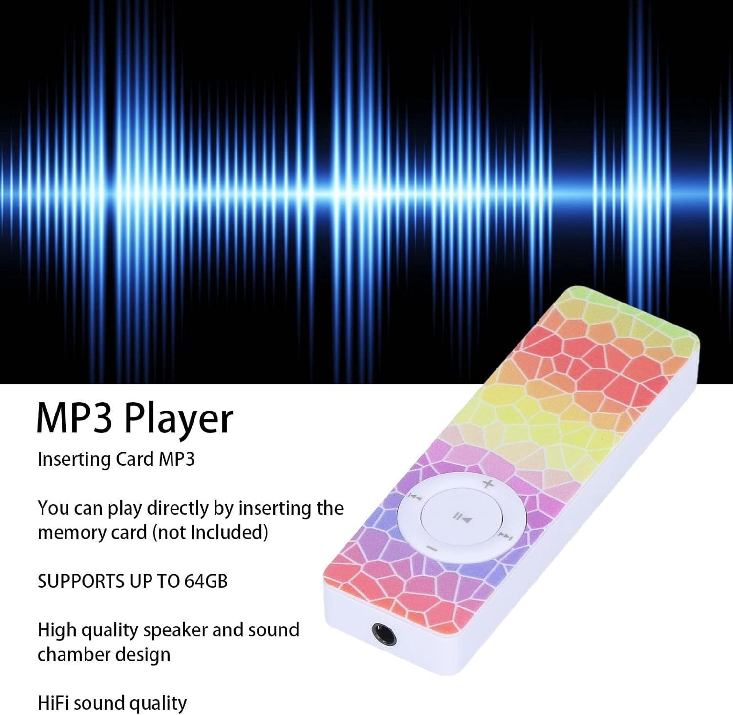 64GB Portable MP3 Player Built-in Speaker Expandable
