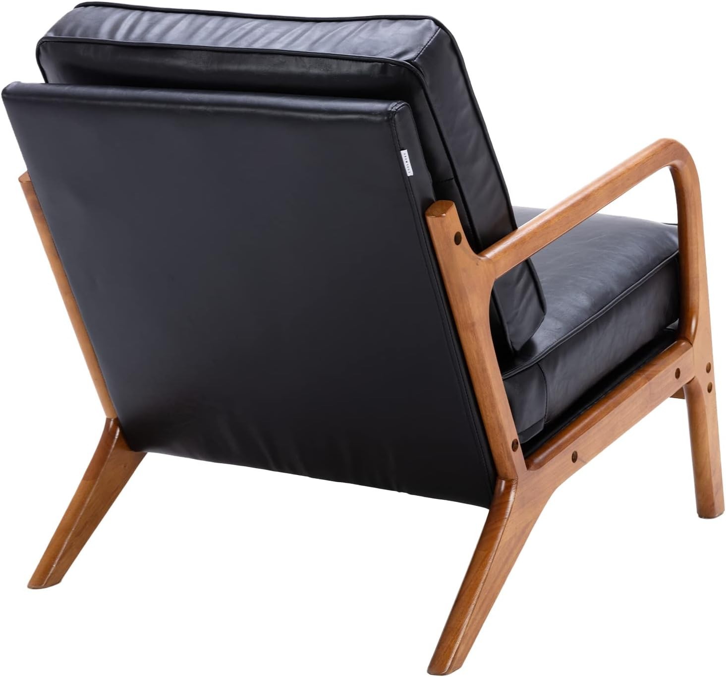 Kids Armchair with Footstool PVC Leather Sofa Chair Toddler Seat Black