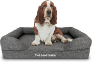 Large Orthopedic Dog Bed Memory Foam Washable 91x70cm Grey