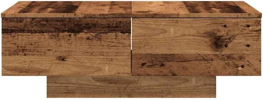 Brown Engineered Wood Coffee Table 90x60x31cm with Storage & Sturdy Design