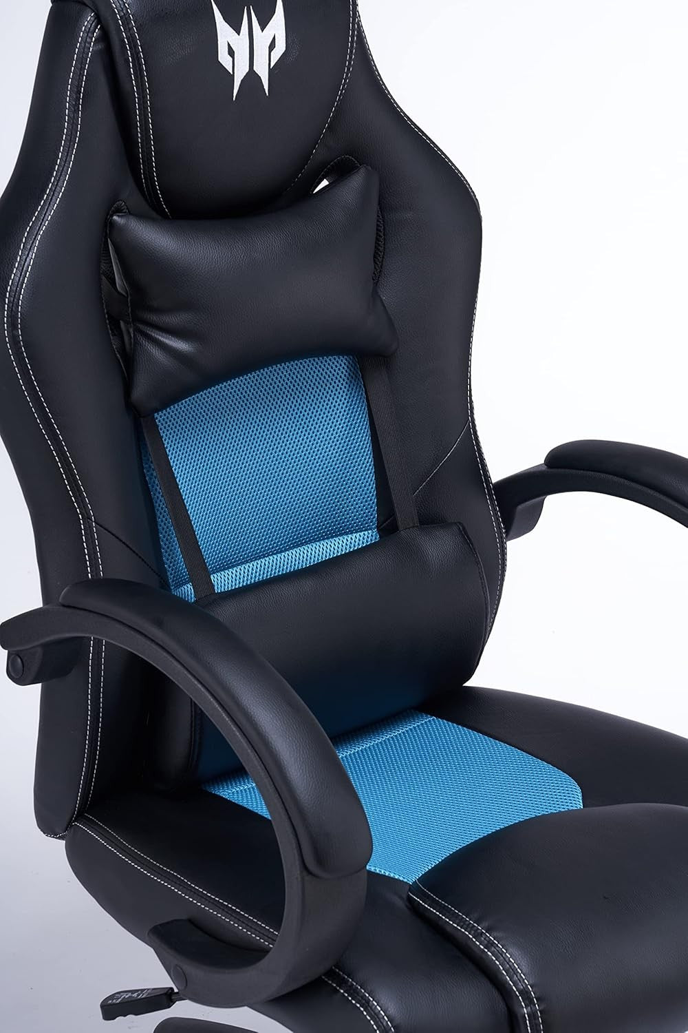 Ergonomic Gaming Chair Reclining Back Lumbar Support Black