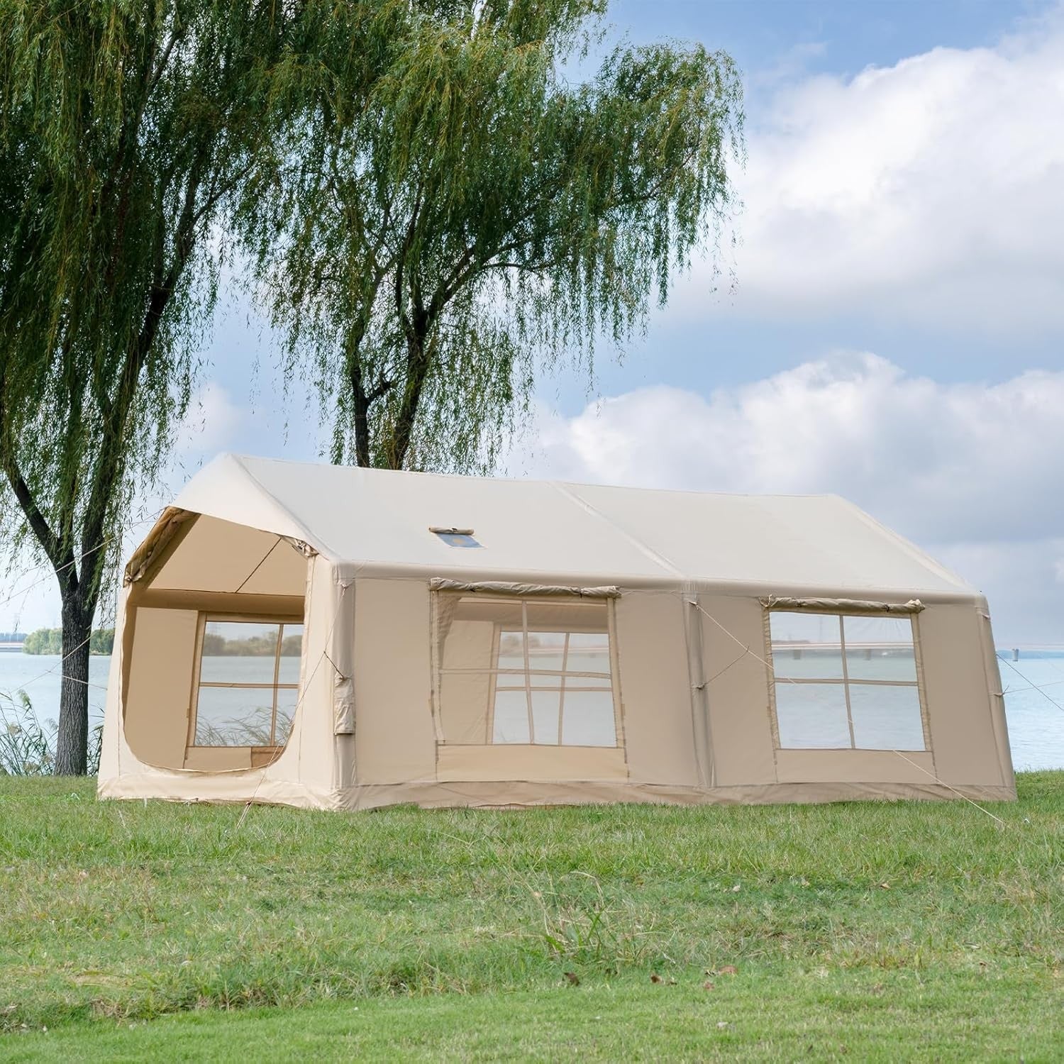 Inflatable Camping Tent 4-12 Person Oxford Waterproof Glamping Tent