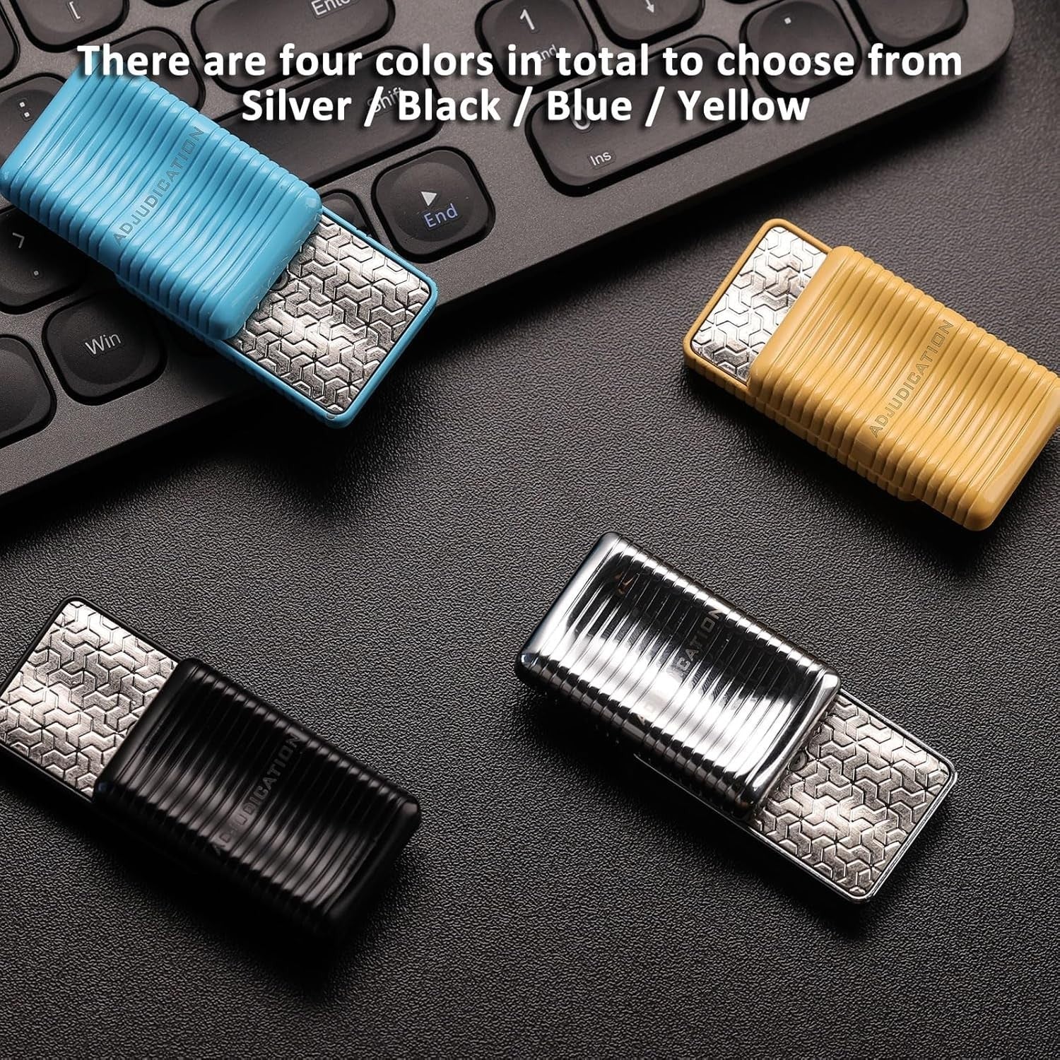 Metal Magnetic Fidget Slider Tuning Fork Click Stress Relief ADHD