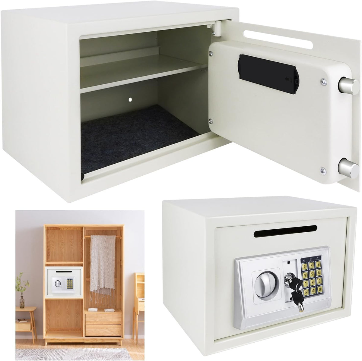 16L Digital Safe Box Electronic Keypad Security Cash Document Safe