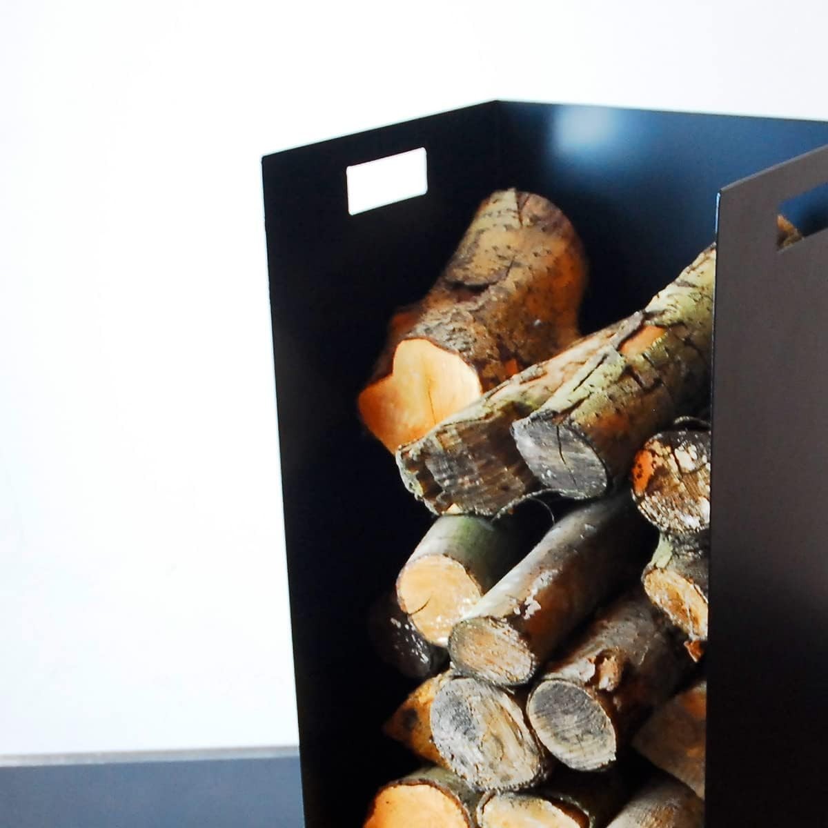 Steel Firewood Log Holder Rack - Indoor Wood Stove Storage, Rust Resistant, 82cm