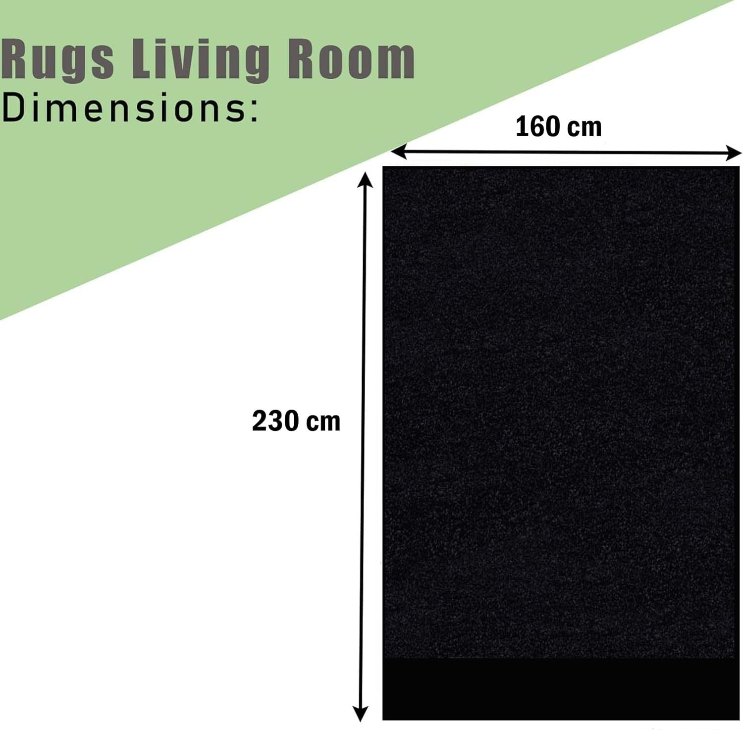 Extra Large Shaggy Area Rug 160x230cm Thick Soft High Pile Carpet