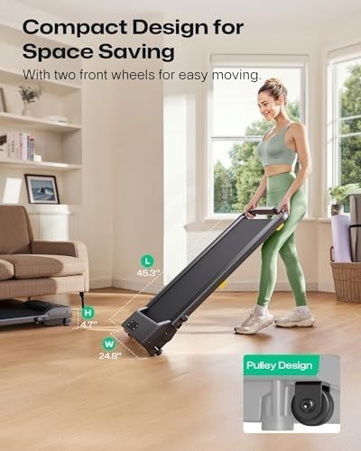 Walking Pad Treadmill 2.5HP 9% Incline Wide Belt Under Desk Foldable Quiet Home