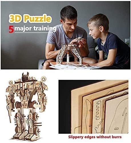 3D Wooden Robot Puzzle Kit - 159PCS DIY Model Toy for Adults & Kids