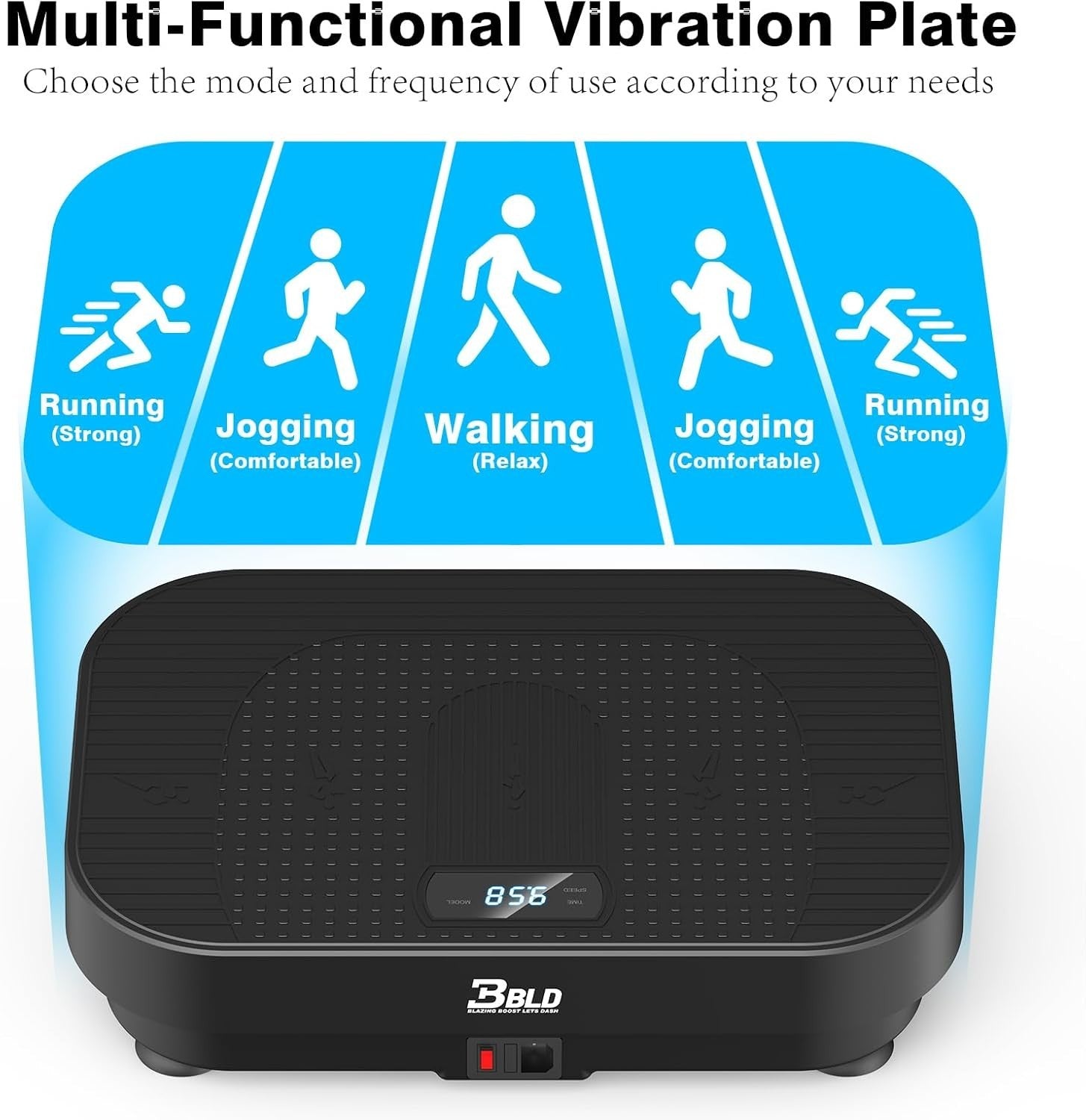 Whole Body Vibration Plate 200 Speeds Lymphatic Drainage 330lb