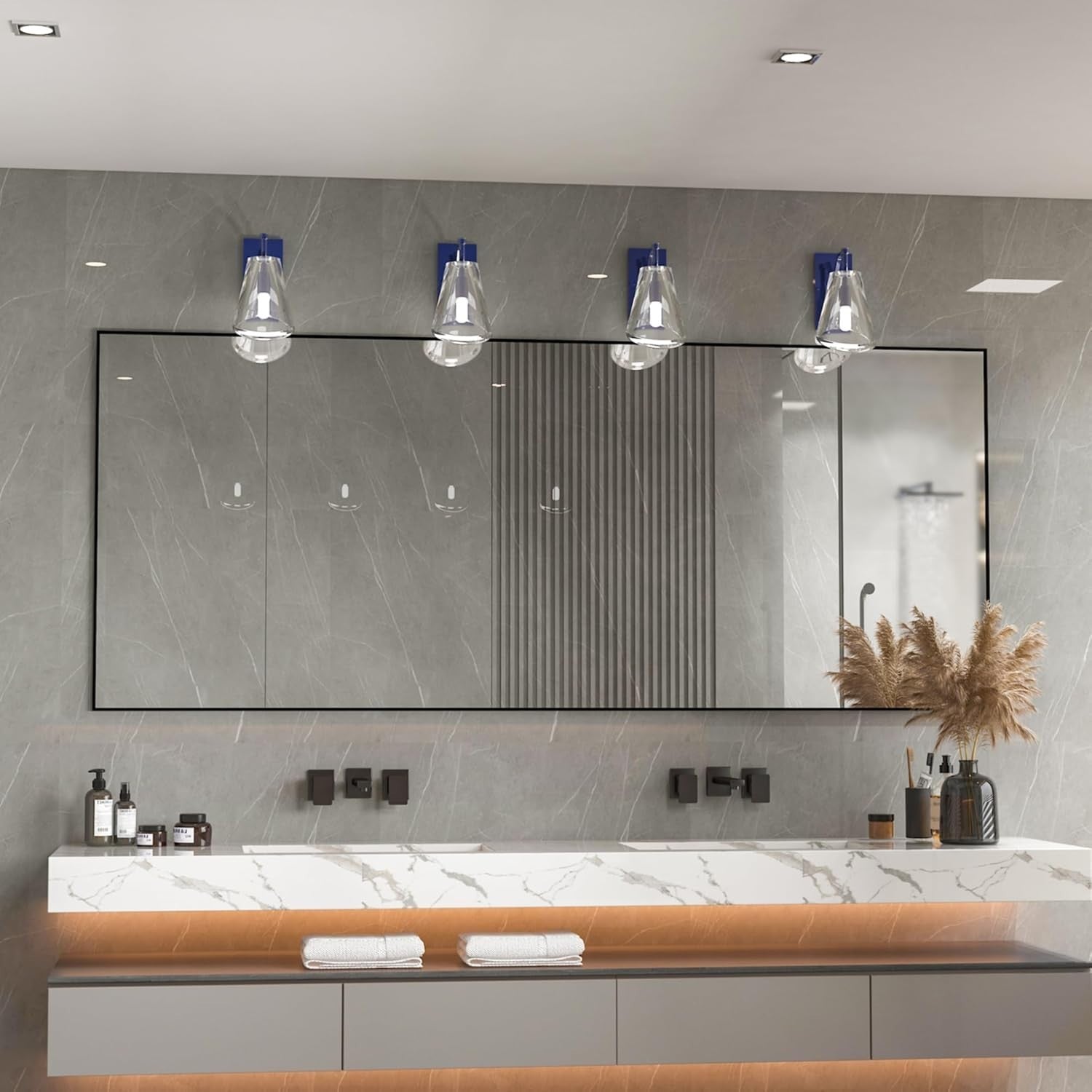 Large Full Length Floor Mirror 165x60cm, Stable Aluminum Frame, Shatterproof