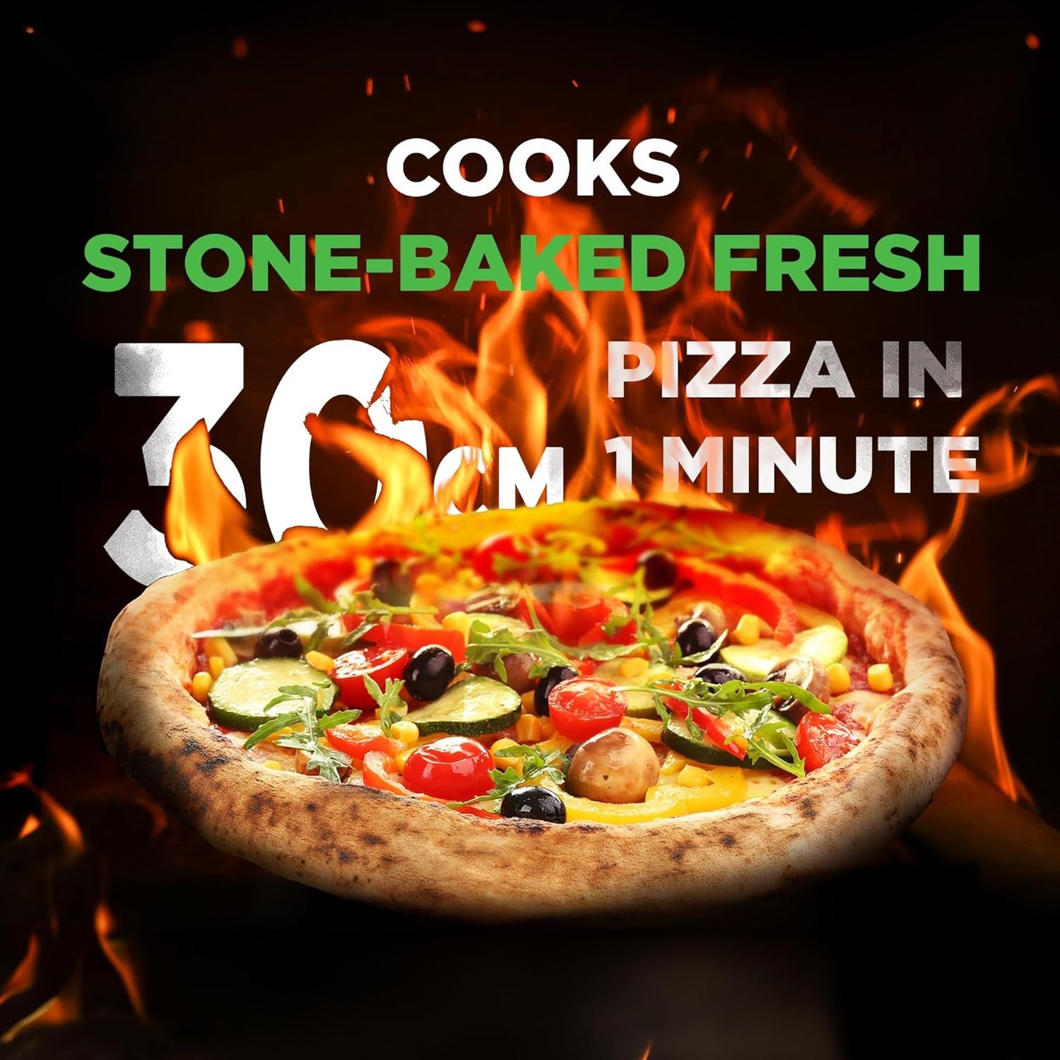 Outdoor Gas Pizza Oven 12" 500°C Rotating Stone Stainless Steel BBQ Cooker