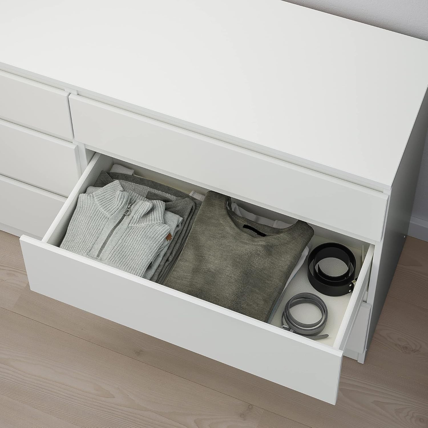 White 6 Drawer Chest Soft Close Storage Cabinet Bedroom Organizer Unit