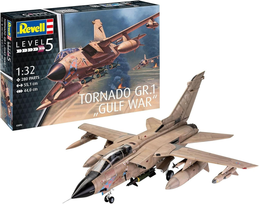 Gulf War Tornado GR.1 1:32 Scale Unassembled Plastic Model Kit Military