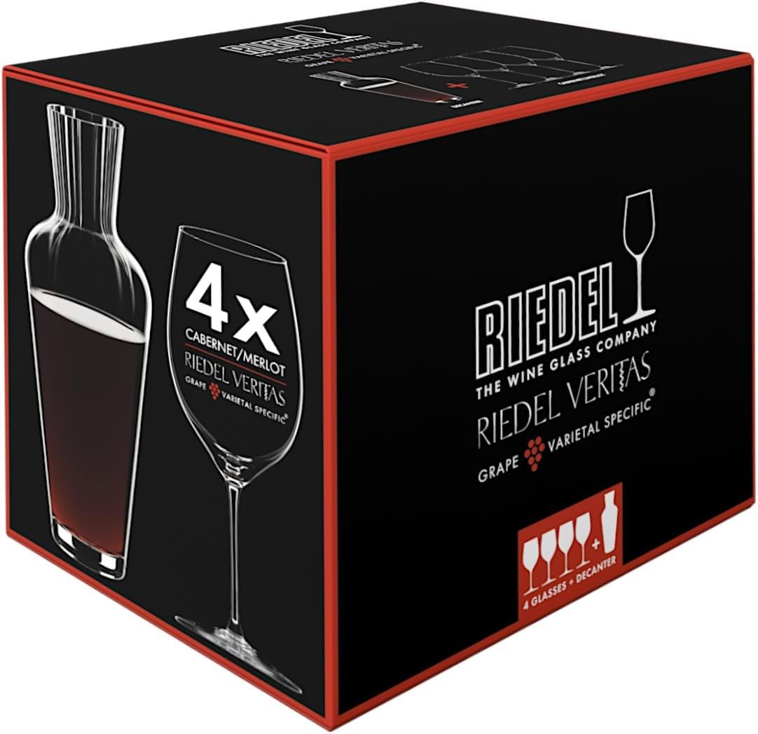Premium Crystal Wine Decanter & 4 Glass Set – Scratch-Resistant Elegant Gift