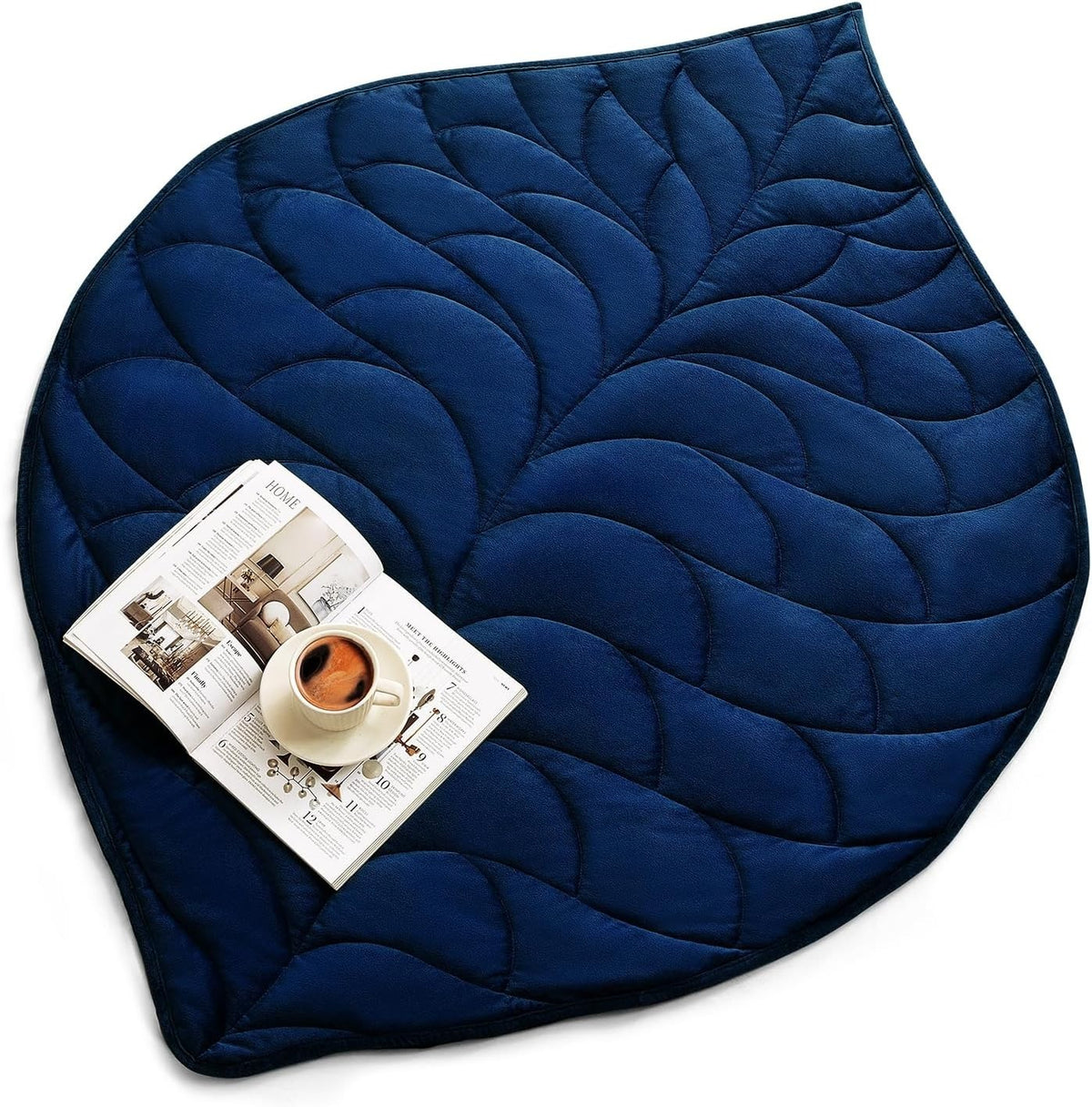Weighted Lap Blanket 7lbs Soft Velvet Heavy Throw Travel Comfort Leaf Design