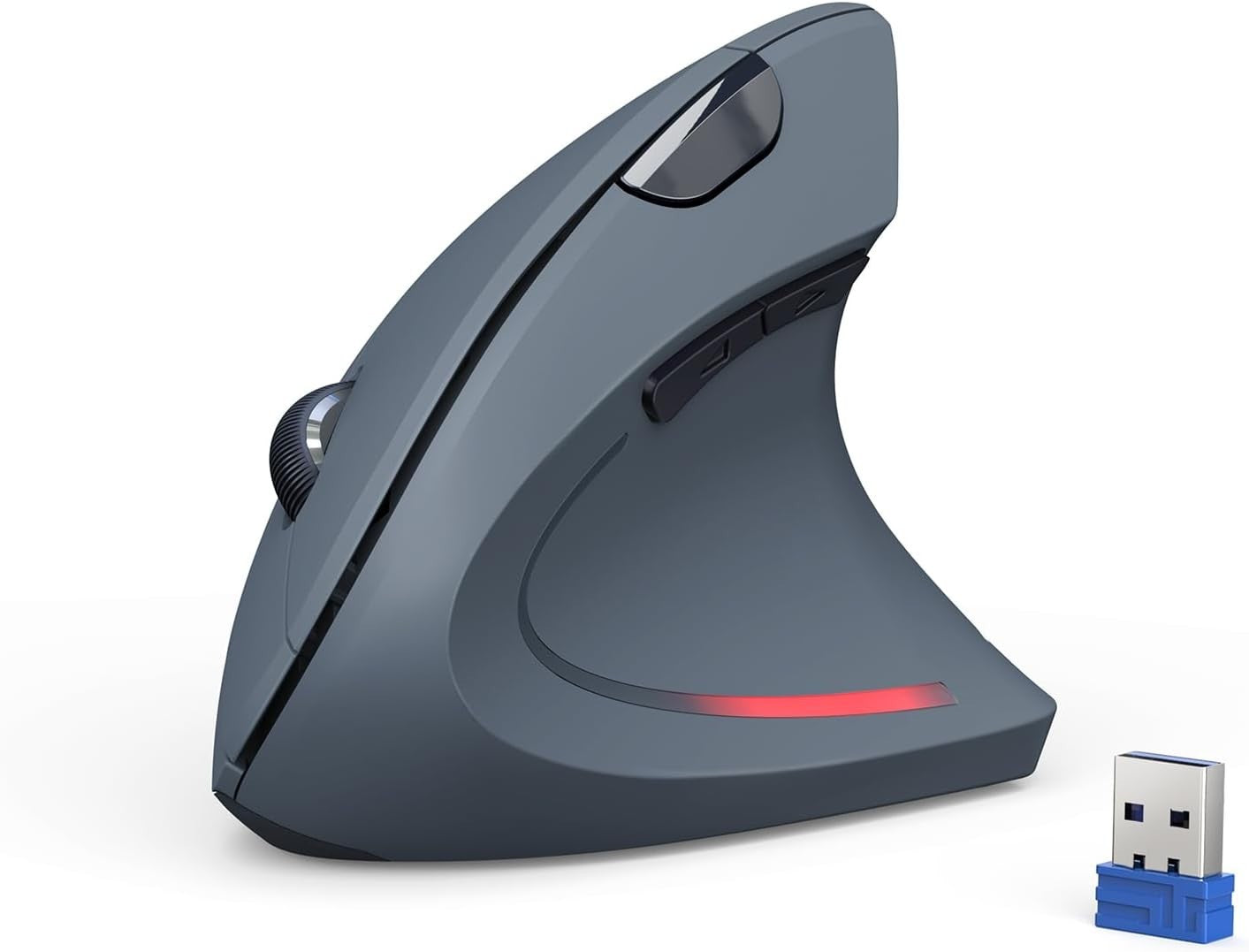 Ergonomic Vertical Wireless Mouse 4800DPI Silent 6 Button PC Laptop