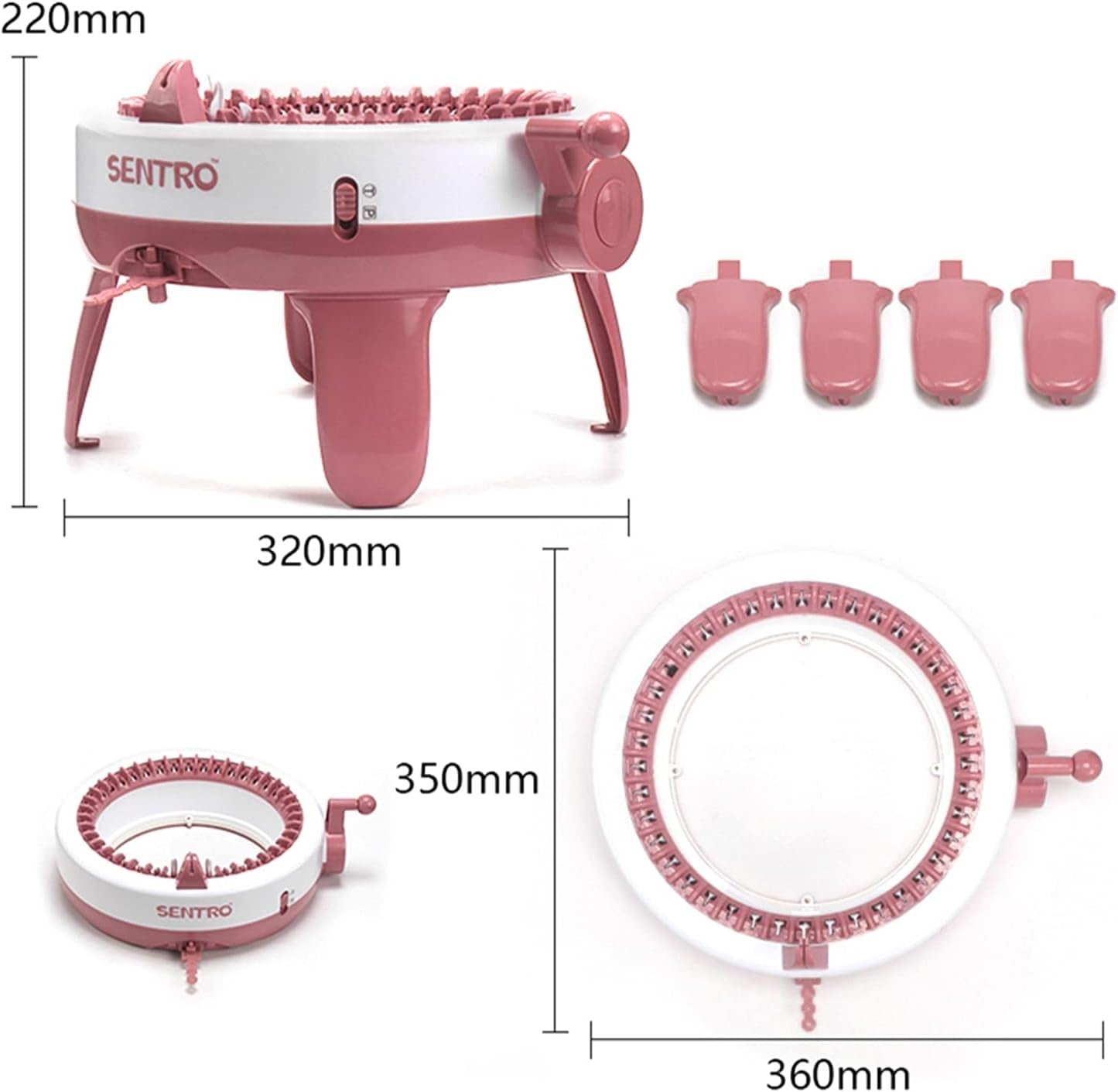 40 Needle Knitting Machine Circular Loom with Row Counter Hat Scarf Maker