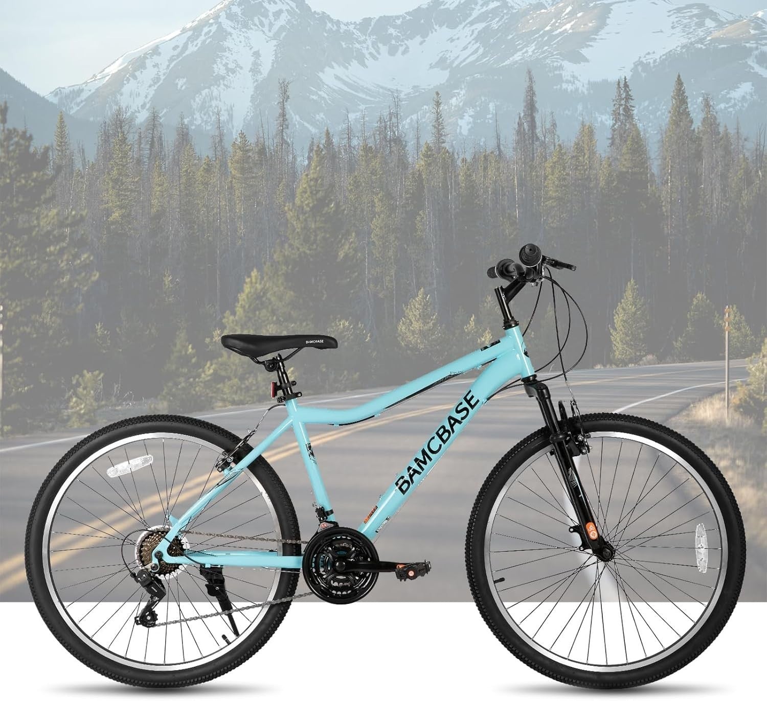 26” Mountain Bike 21 Speed Adult MTB with Suspension Fork & Dual V Brakes