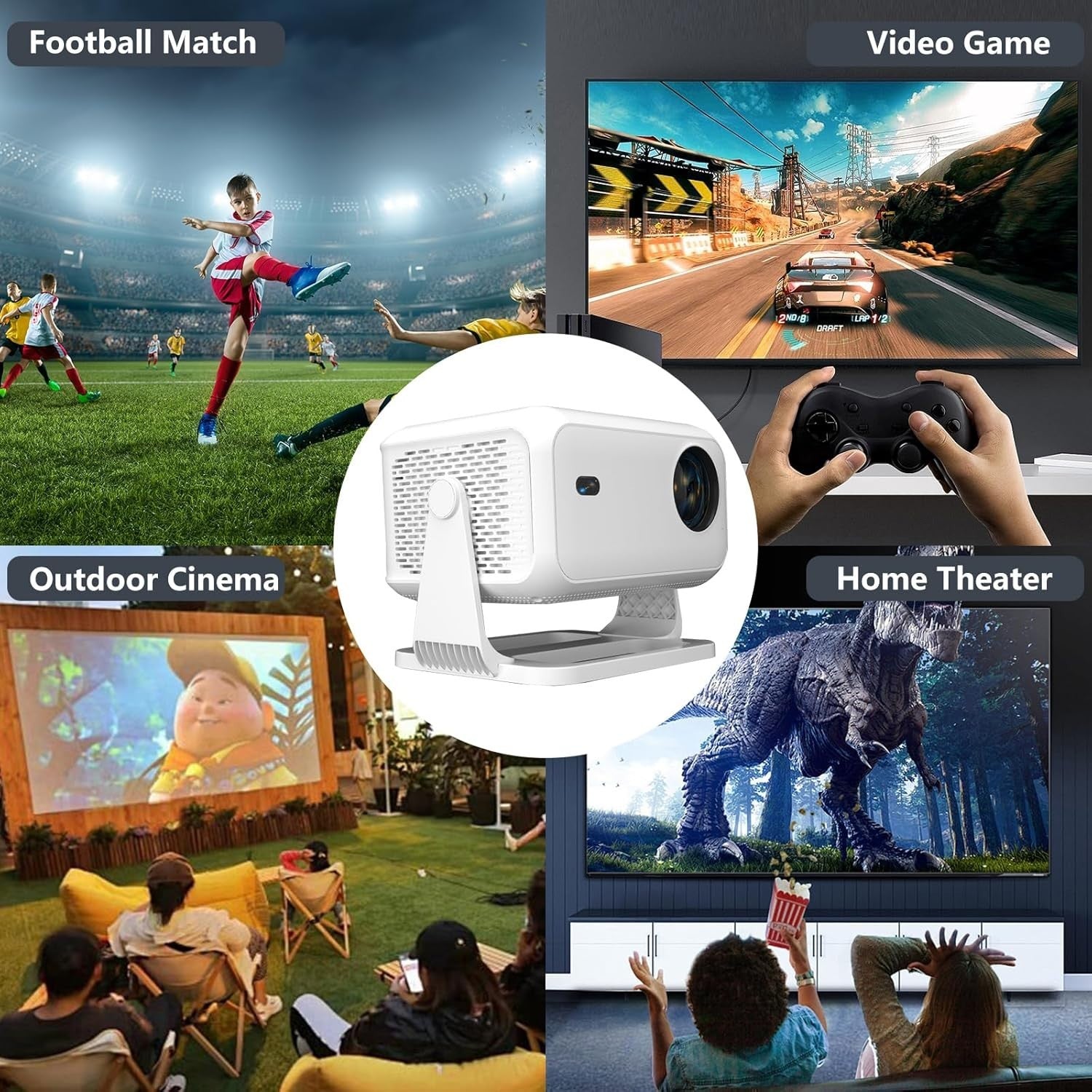 Netflix Official 4K Smart Projector 800 ANSI Auto Focus WiFi Bluetooth