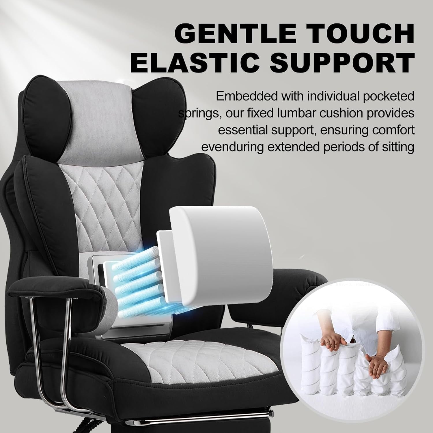 Ergonomic Gaming Chair Big & Tall Racing Seat Office Desk Recliner Footrest