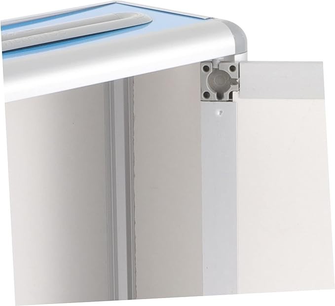Wall-Mount Locking Mailbox Blue Aluminium Weatherproof Box for Home Office