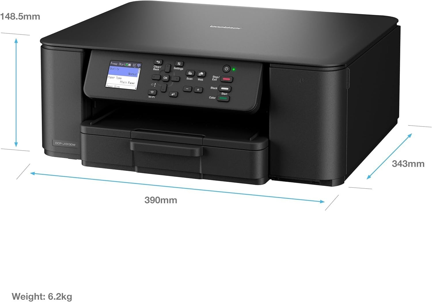 Colour Wireless A4 Inkjet Printer | 3-in-1 Print, Copy, Scan | Auto Duplex