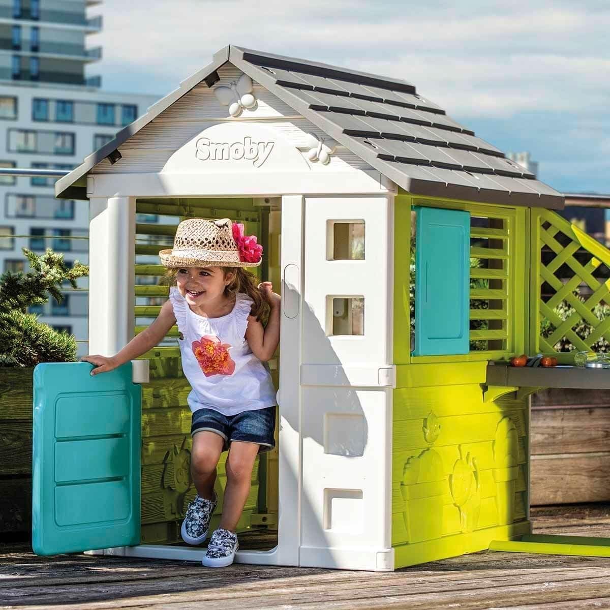 Large Kids Garden Playhouse w Kitchen Indoor Outdoor Toy House