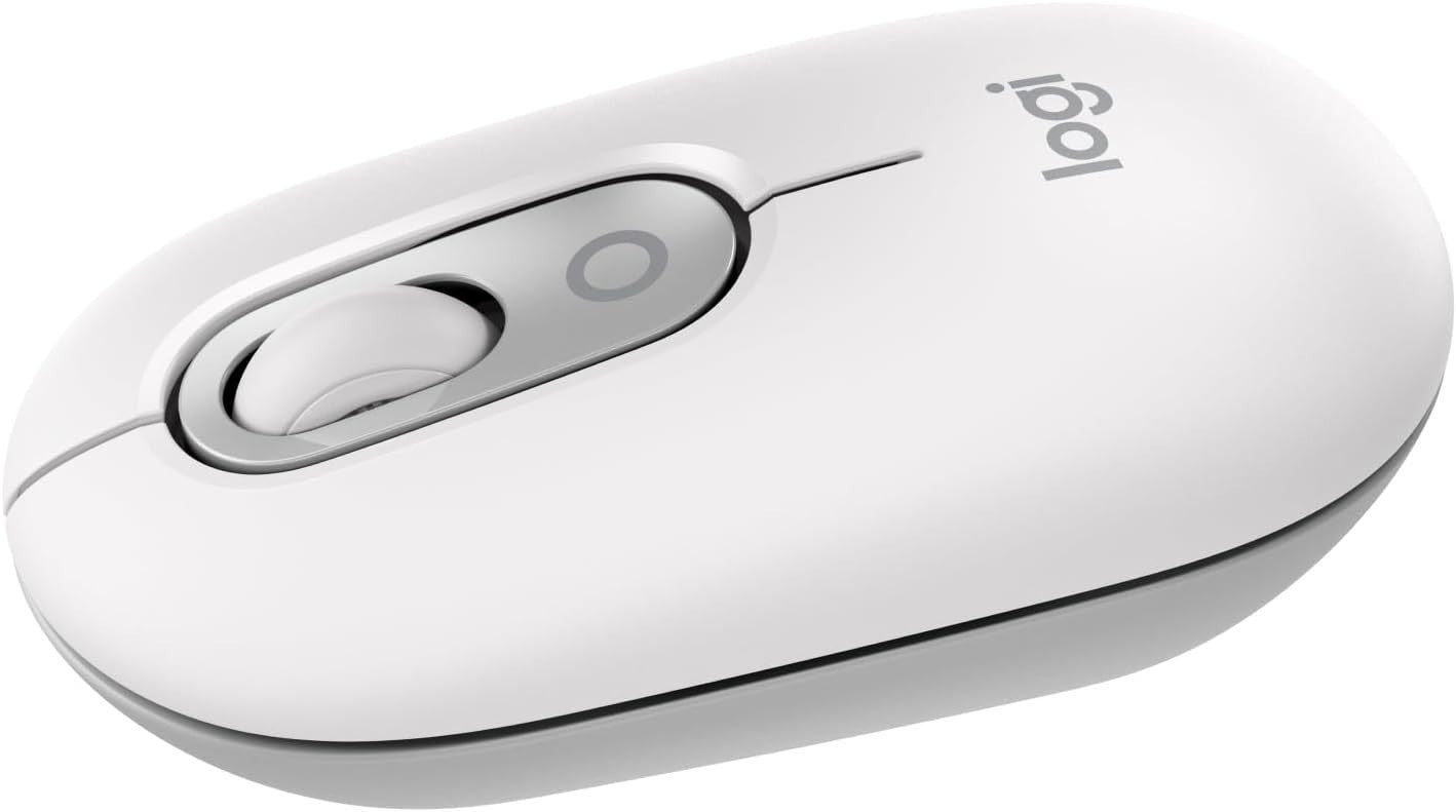 Compact Wireless Bluetooth Mouse Quiet Click Multi Device White
