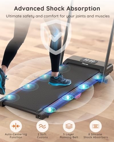 Foldable Under Desk Treadmill 2.5HP Adjustable Incline Home Office Gym