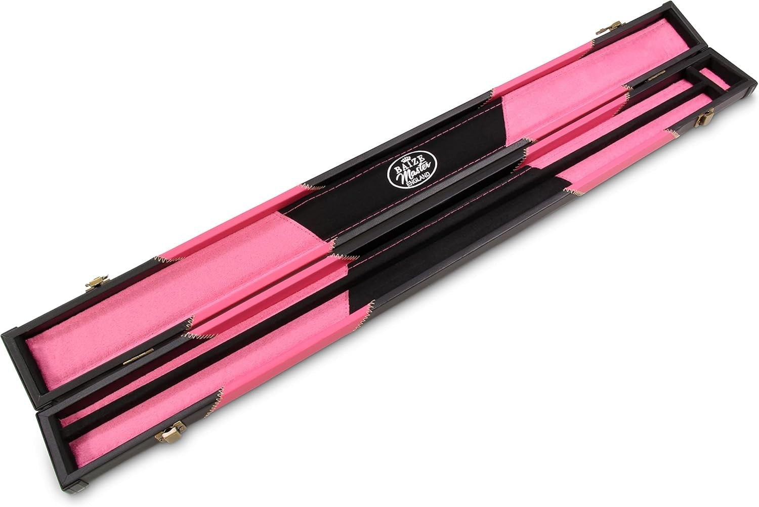 Pink Hard Cue Case for Snooker Pool 2 Piece Centre Joint Deluxe