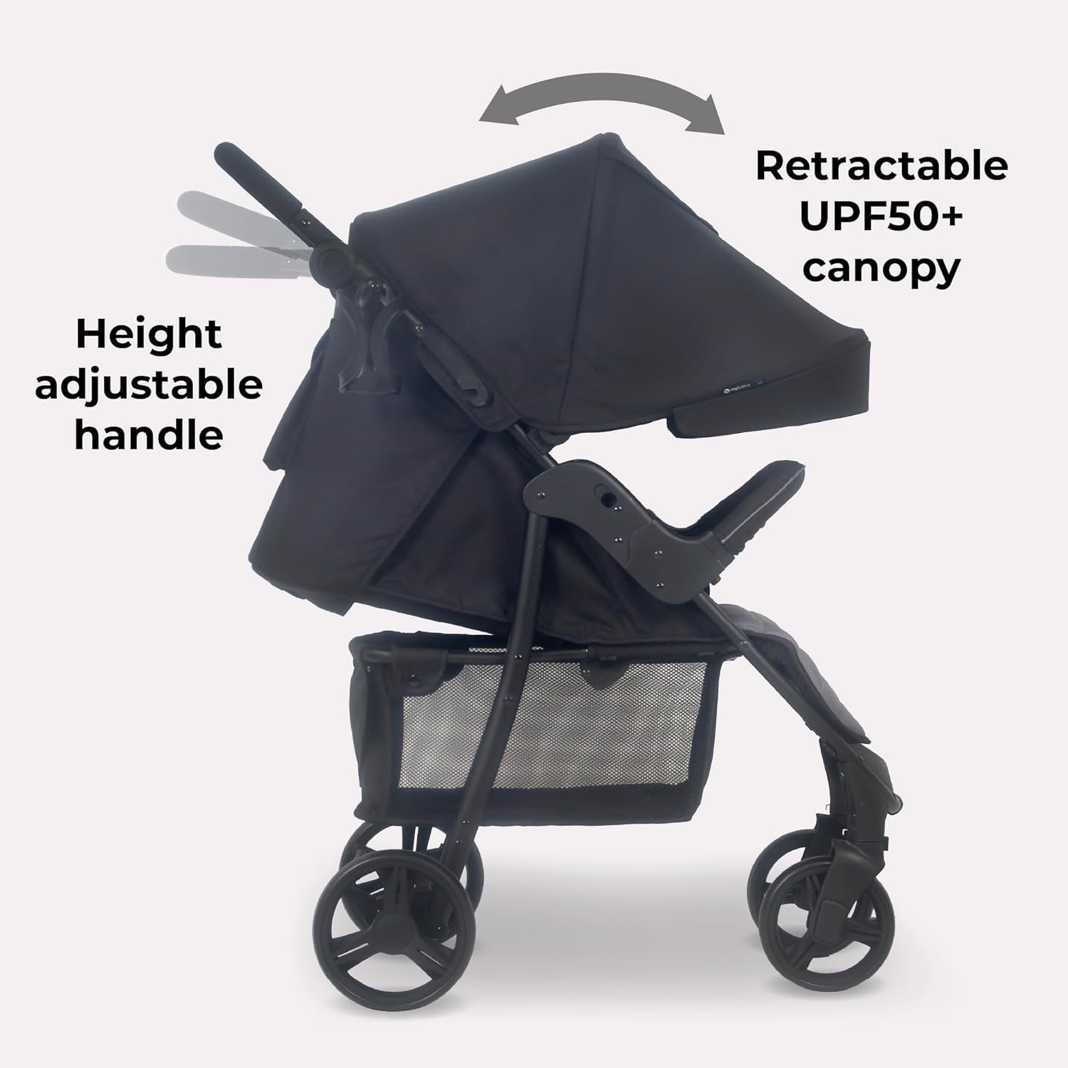 Compact Baby Pushchair from Birth to 4 Years Easy Fold Adjustable Handle 22kg