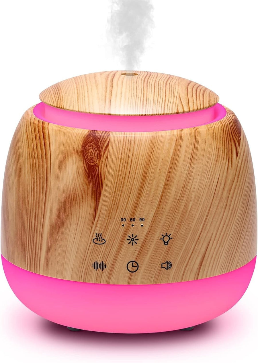 Aromatherapy Diffuser & White Noise Machine with LED Night Light, Timer