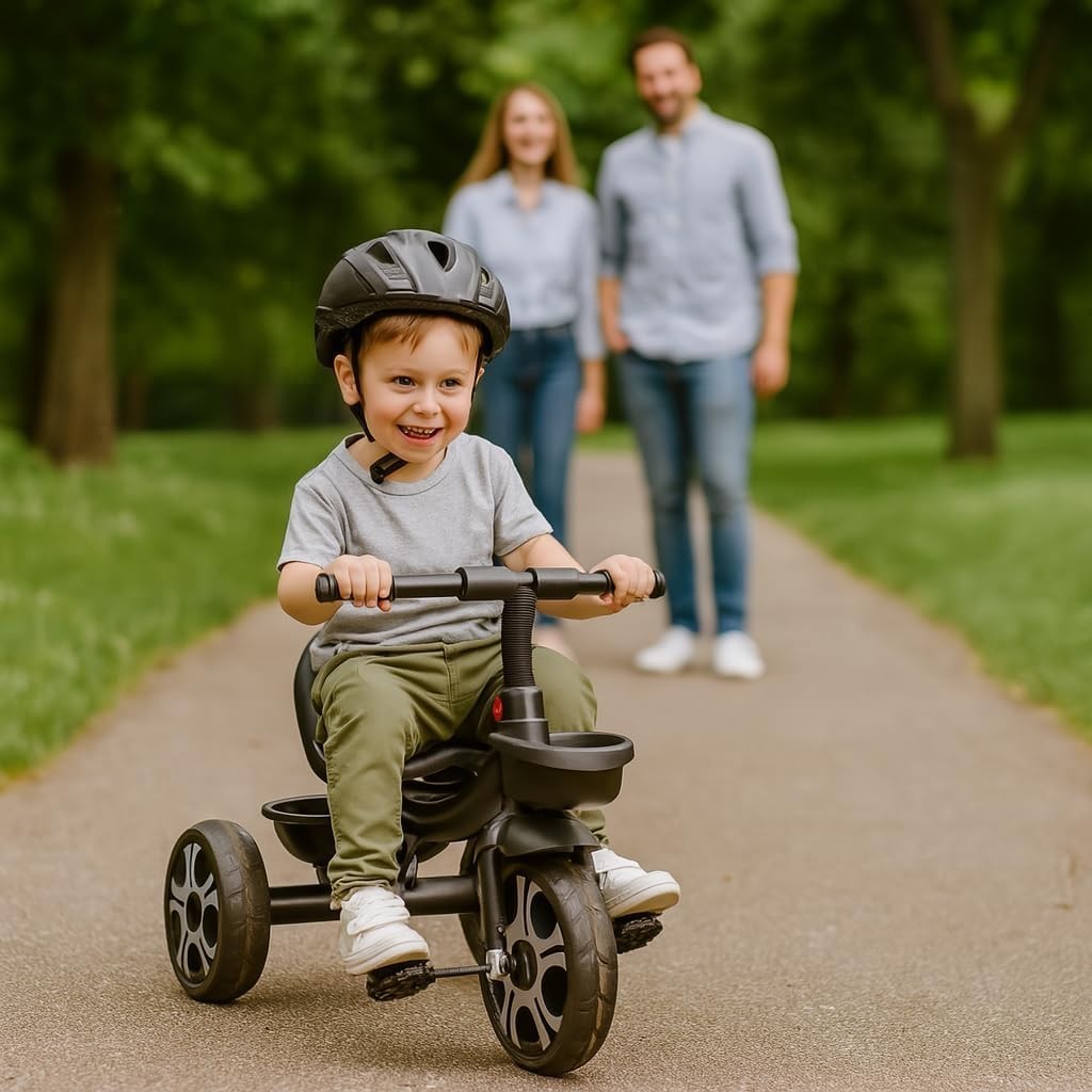 Kids Tricycle Toddler Trike Push Bike Ride On 18 Months to 6 Years Black