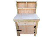 3ft Wooden Workbench with Drawer, Lockable Cupboard & Back Panel – 18mm MDF Top