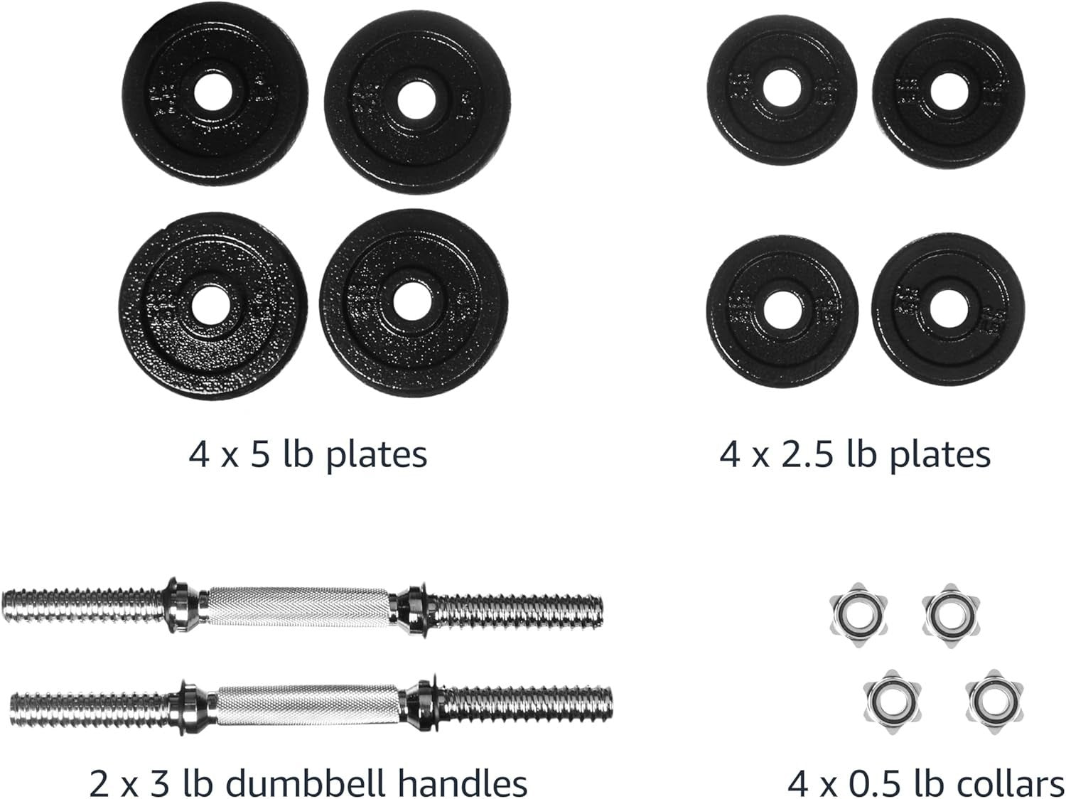 17kg Adjustable Barbell Dumbbell Weight Set with Case Home Gym