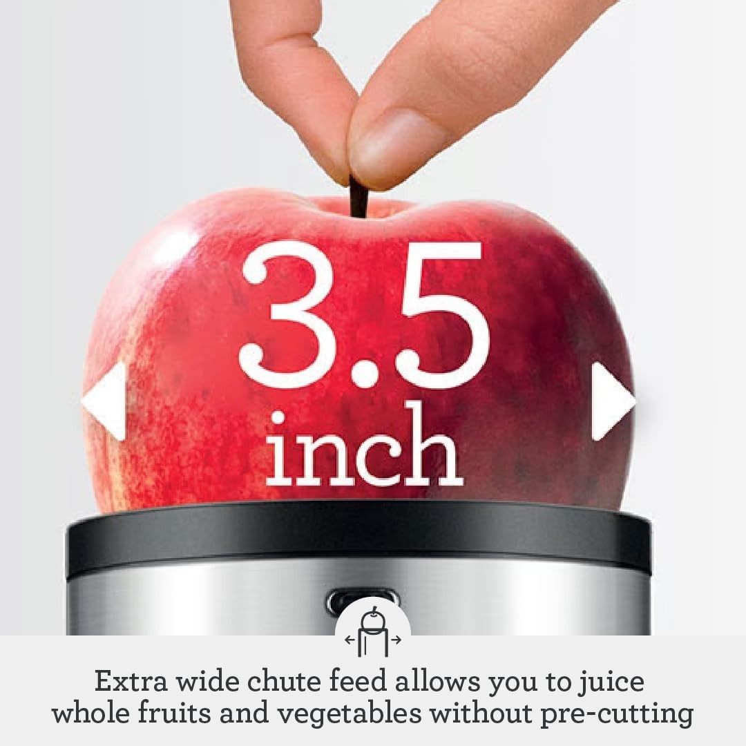 Cold Spin Juicer XL 3.5in Wide Feed Chute Quiet Fast 70oz Jug